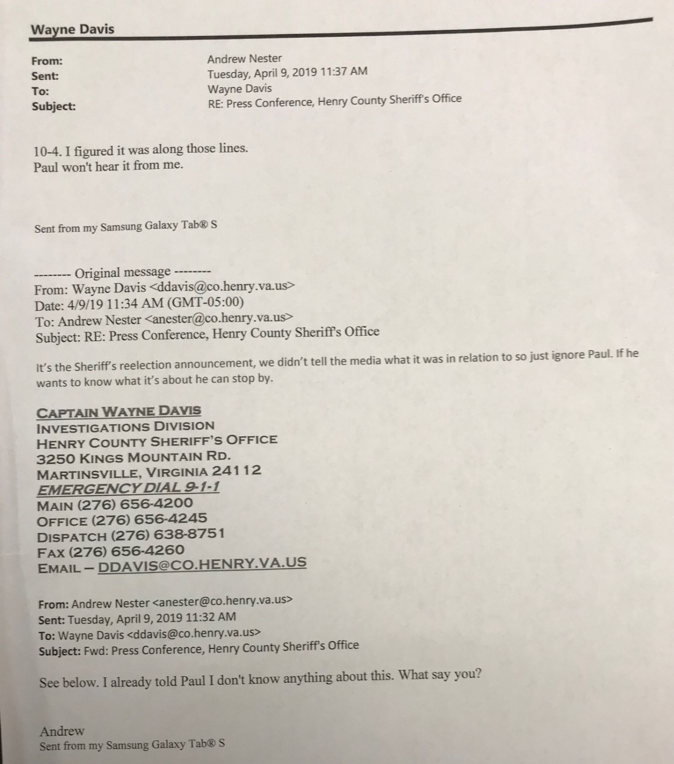 Perry emails_nester